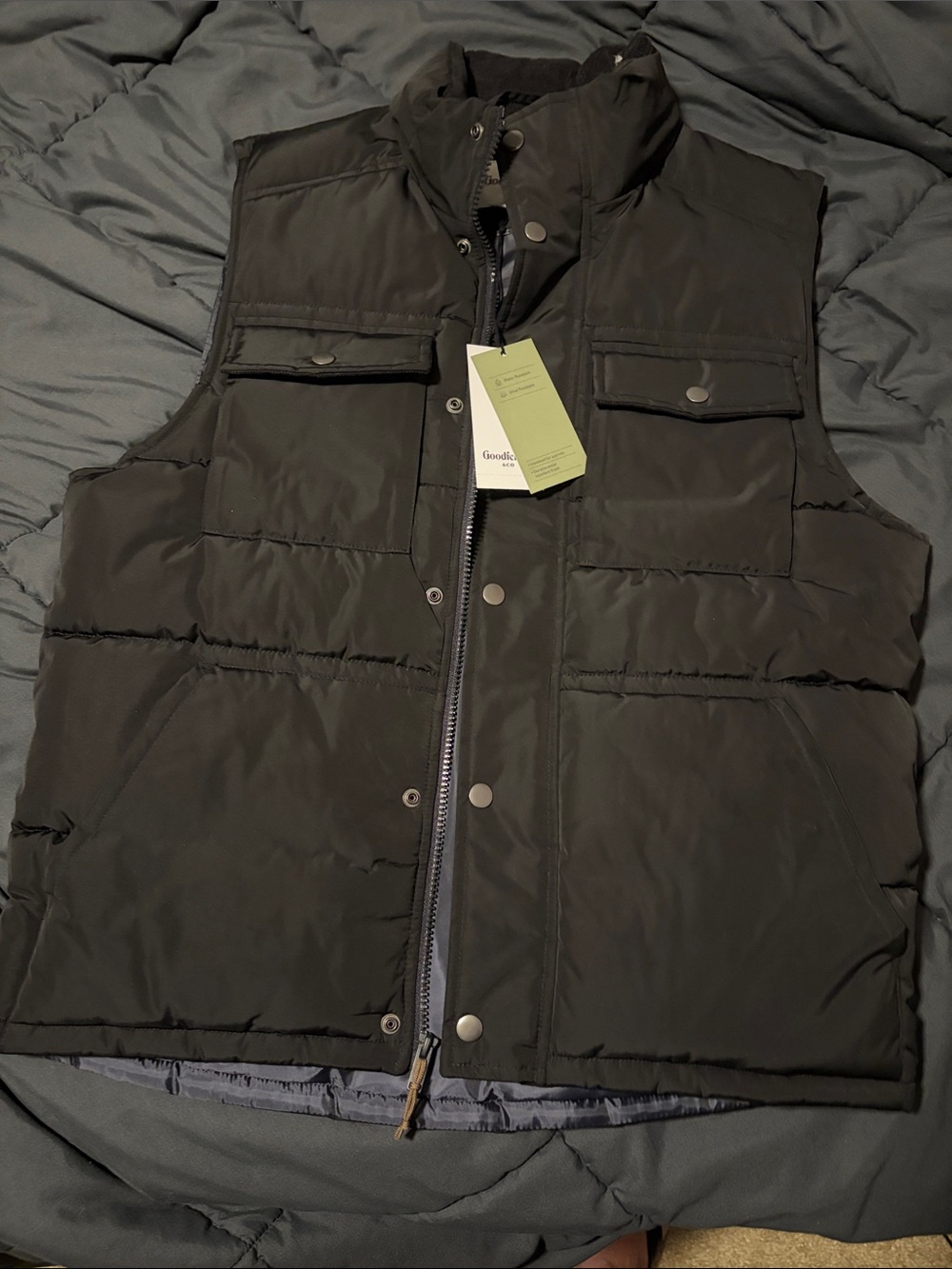 Goodfellow & Co Men's Black Quilted Utility Puffer Vest
